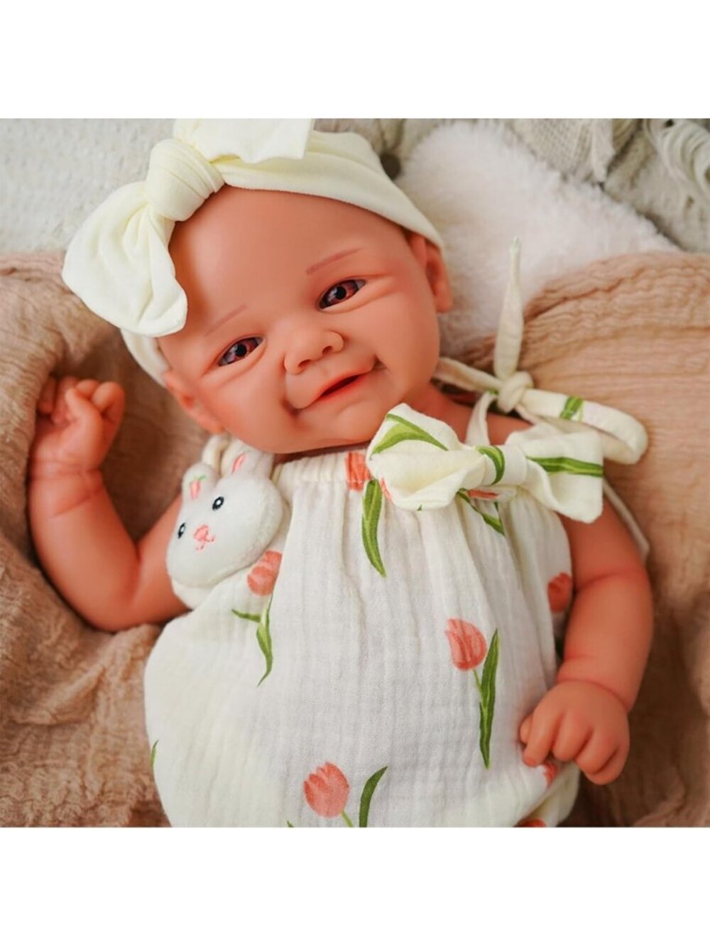 16.5 inch Girl Handmade Face Realistic Silicone Body Reborn Baby Doll For Kids